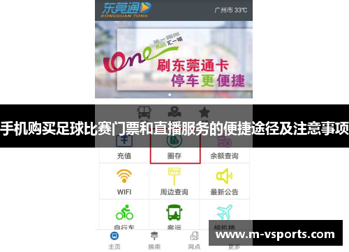 手机购买足球比赛门票和直播服务的便捷途径及注意事项