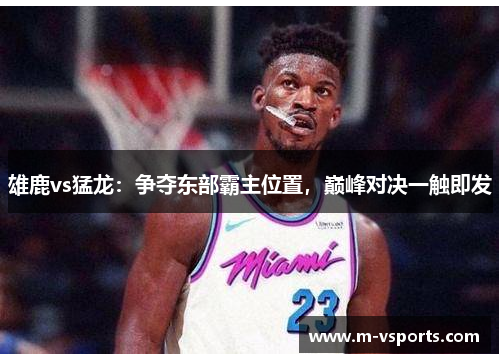 雄鹿vs猛龙：争夺东部霸主位置，巅峰对决一触即发